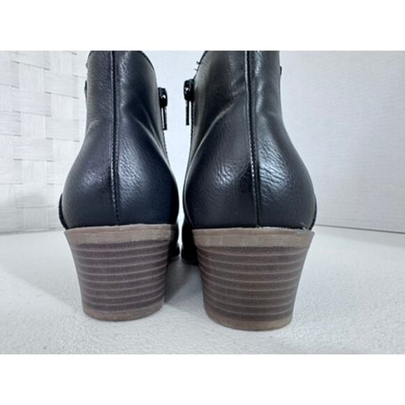 "FRYE & Co" Ankle Slip On Leather Ankle Boots‎ Size 6.5 Cowgirl Rodeo Block Heel - Picture 10 of 14